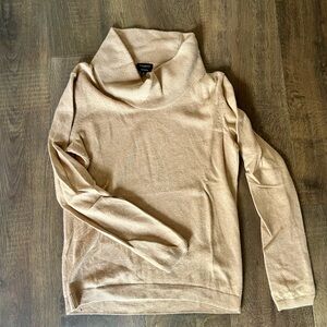 Talbots Cowl Neck Sweater in Warm Tan